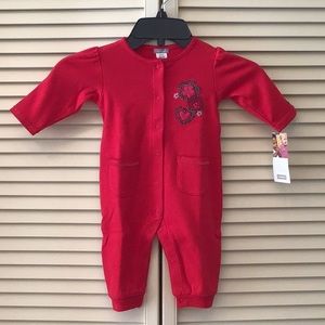 NWT Carter's One Piece Long Sleeve Front Snap w/Pockets